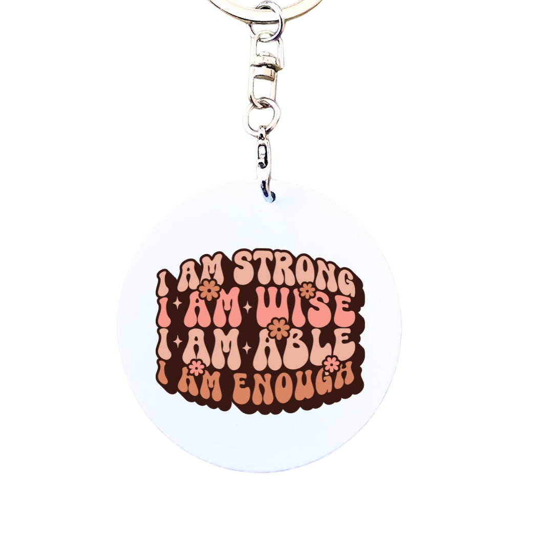 Affirmations - Retro Mental Health Inspired Keyring