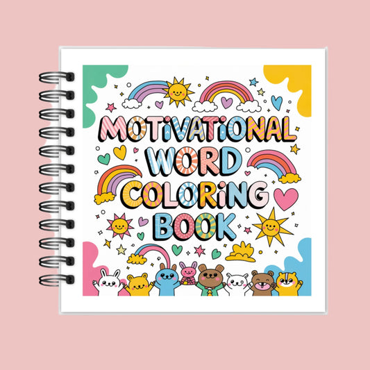 Motivational Word Coloring Book - Cute, Pocket-sized, Mini Coloring Book