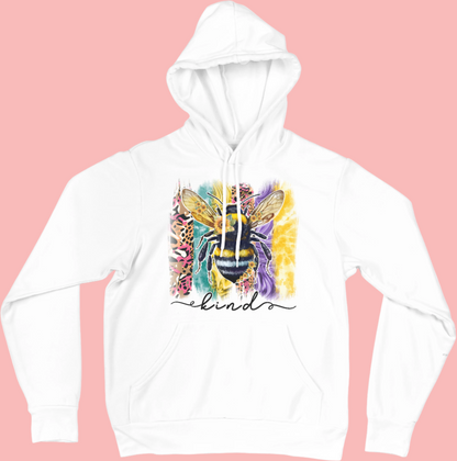 Bee Kind Watercolour Inspirational Hoodie