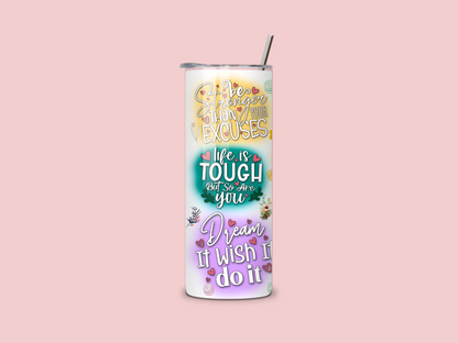 Colourful Affirmations 20oz Skinny Tumbler