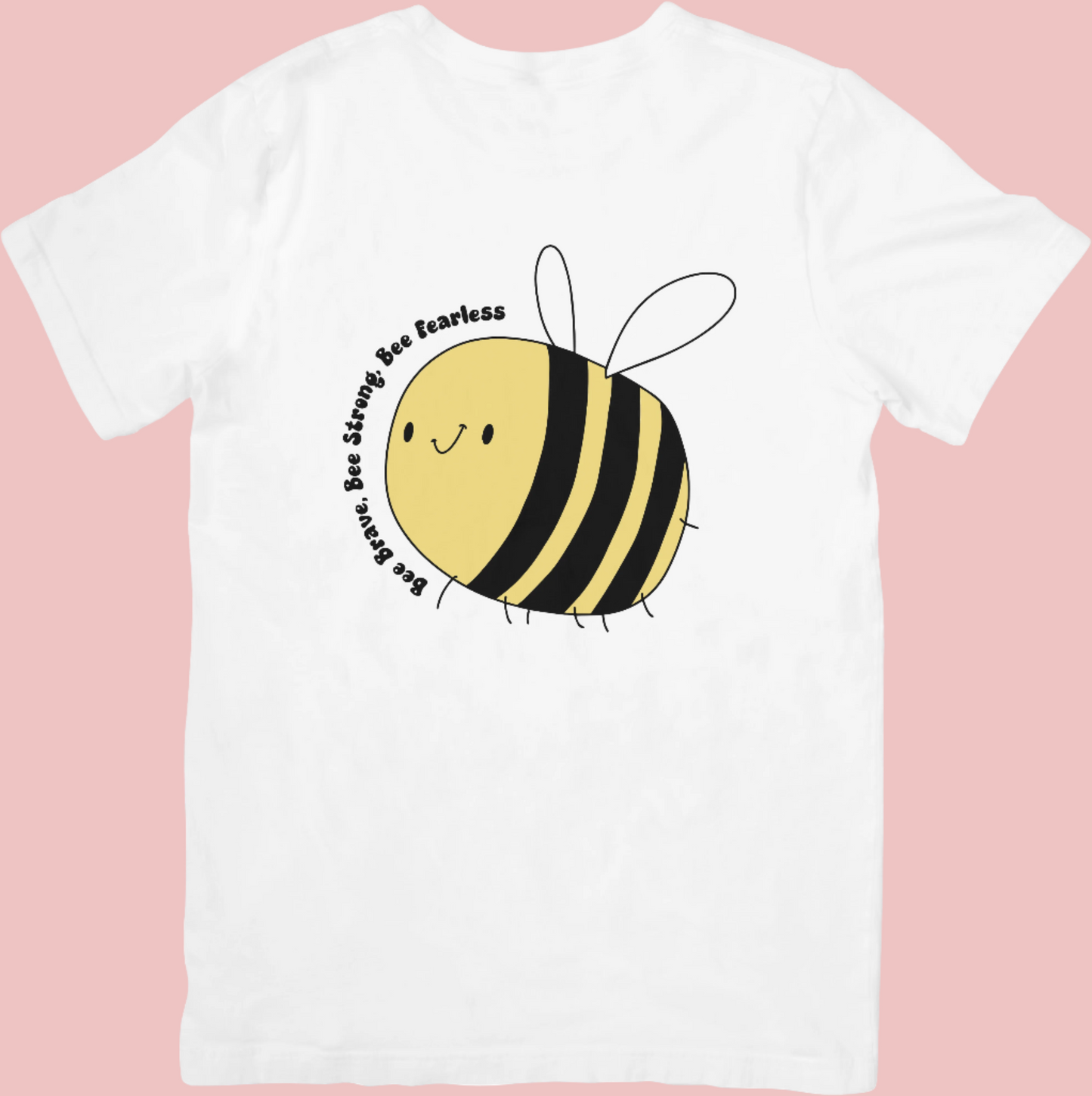 Bee Brave - Cute Bee Mental Health Inspired Crew Neck T-Shirt