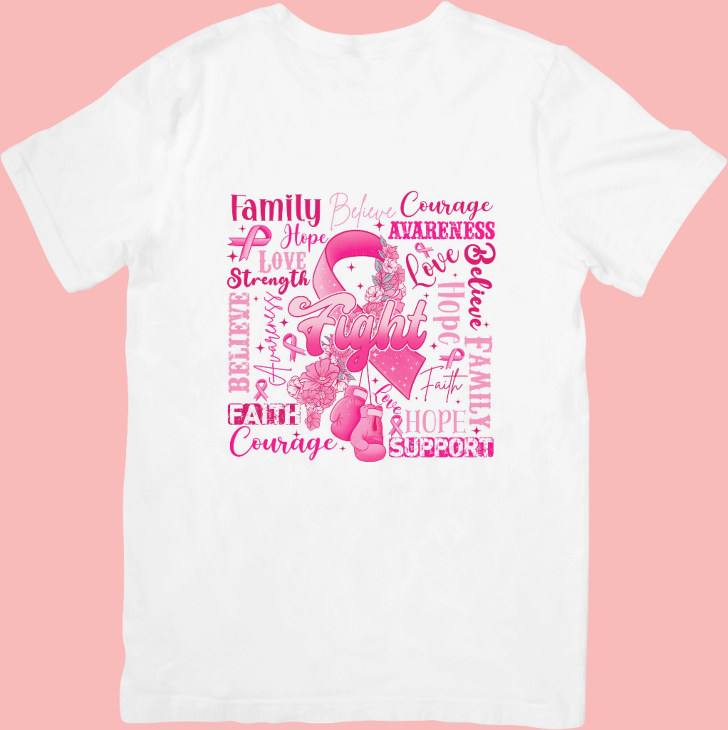 Fight Cancer - Women's Inspirational Crew Neck T-Shirt