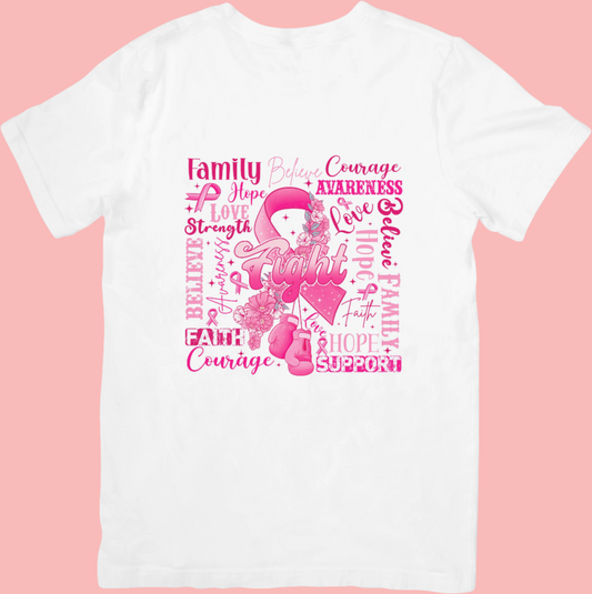 Fight Cancer - Women's Inspirational Crew Neck T-Shirt