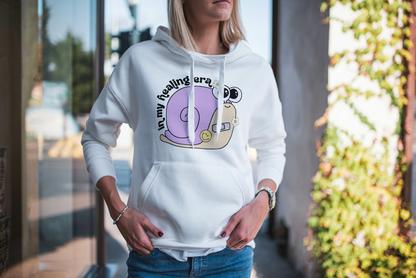 In My Healing Era. Cute Retro Snail Mental Health Inspired Hoodie