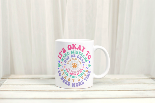 It's Okay.. - Retro Mental Health Inspired Mug