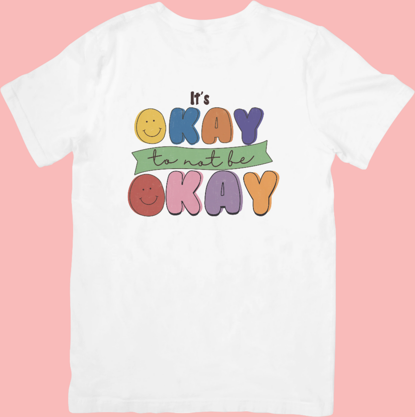 It's Okay to Not Be Okay - Retro Mental Health Inspired Crewneck T-shirt