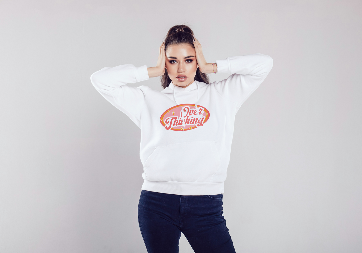 Overthinker Retro Hoodie - Mental Health Inspired, ADHD Awareness