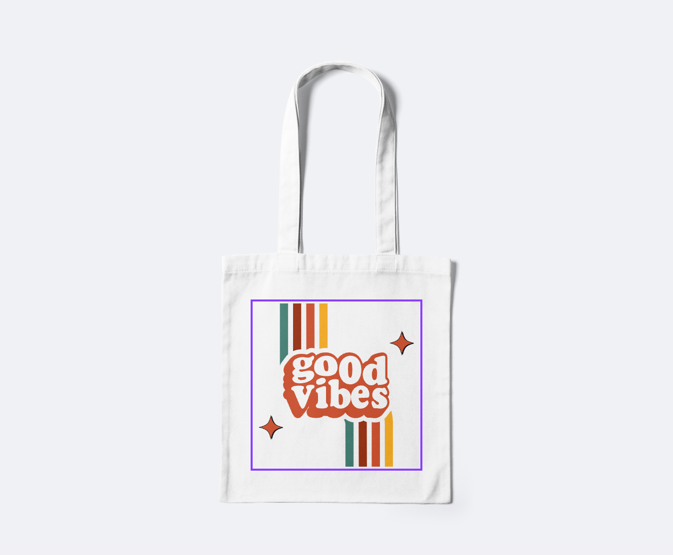 Good Vibes Retro Tote Bag