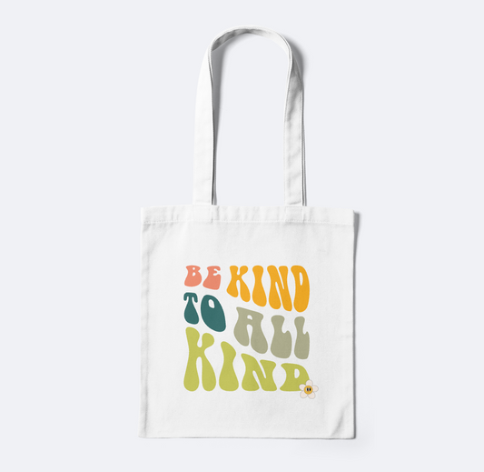 Be Kind to All Kind - Retro Mental Health Inspired Tote Bag